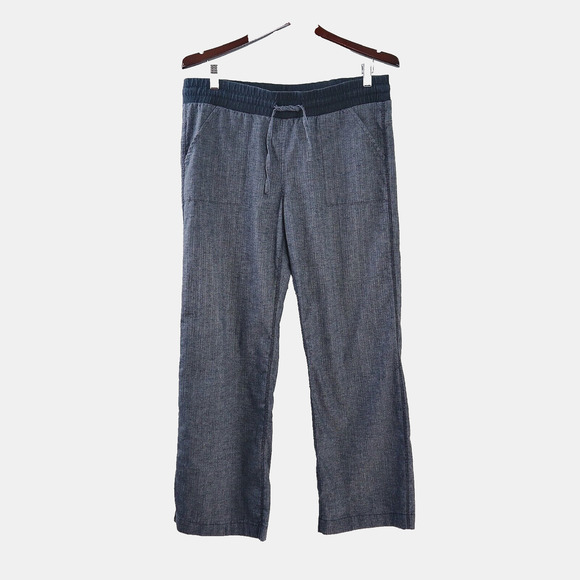 Prana Size M Mantra Pant Hemp Blend Straight Leg Pant Coal Gray